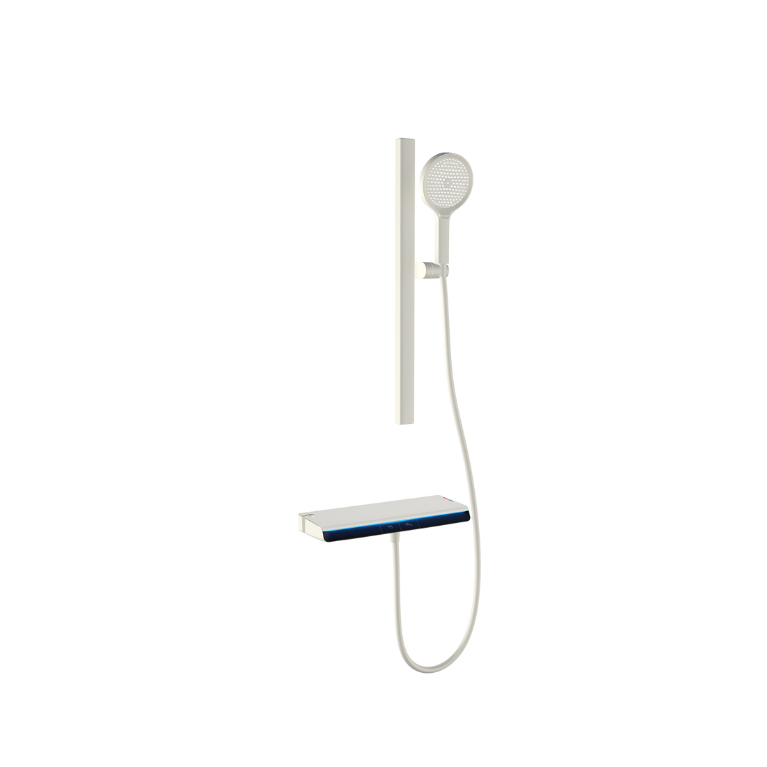 Panneau de douche blanc crème : une touche d'élégance pour une salle de bains lumineuse