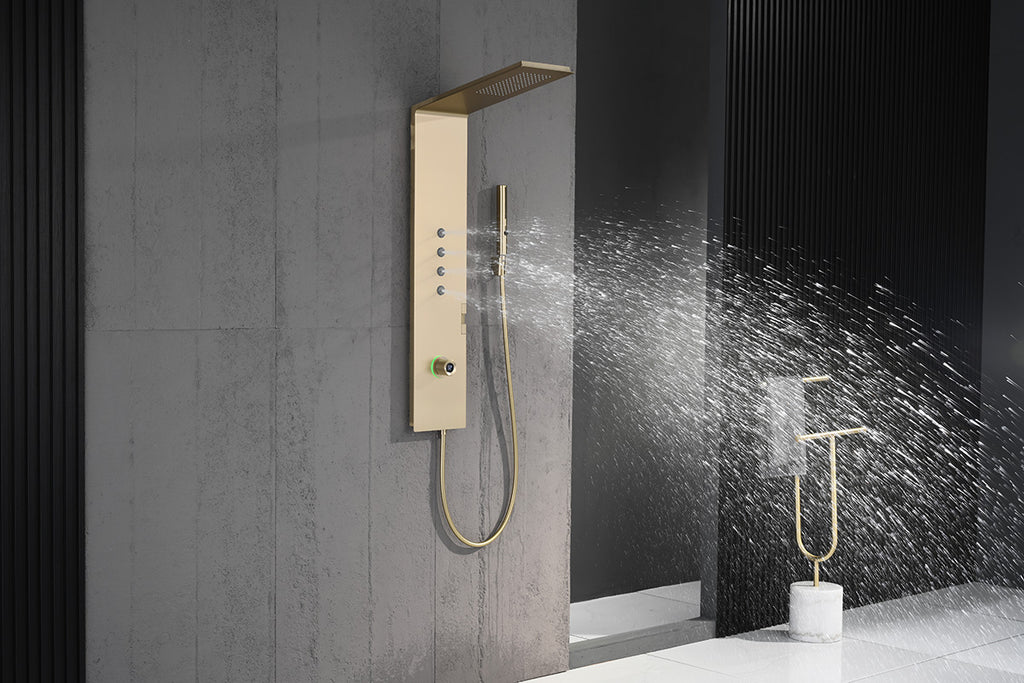 Thalassa RelaxWave - colonne de douche hydromassante - doré