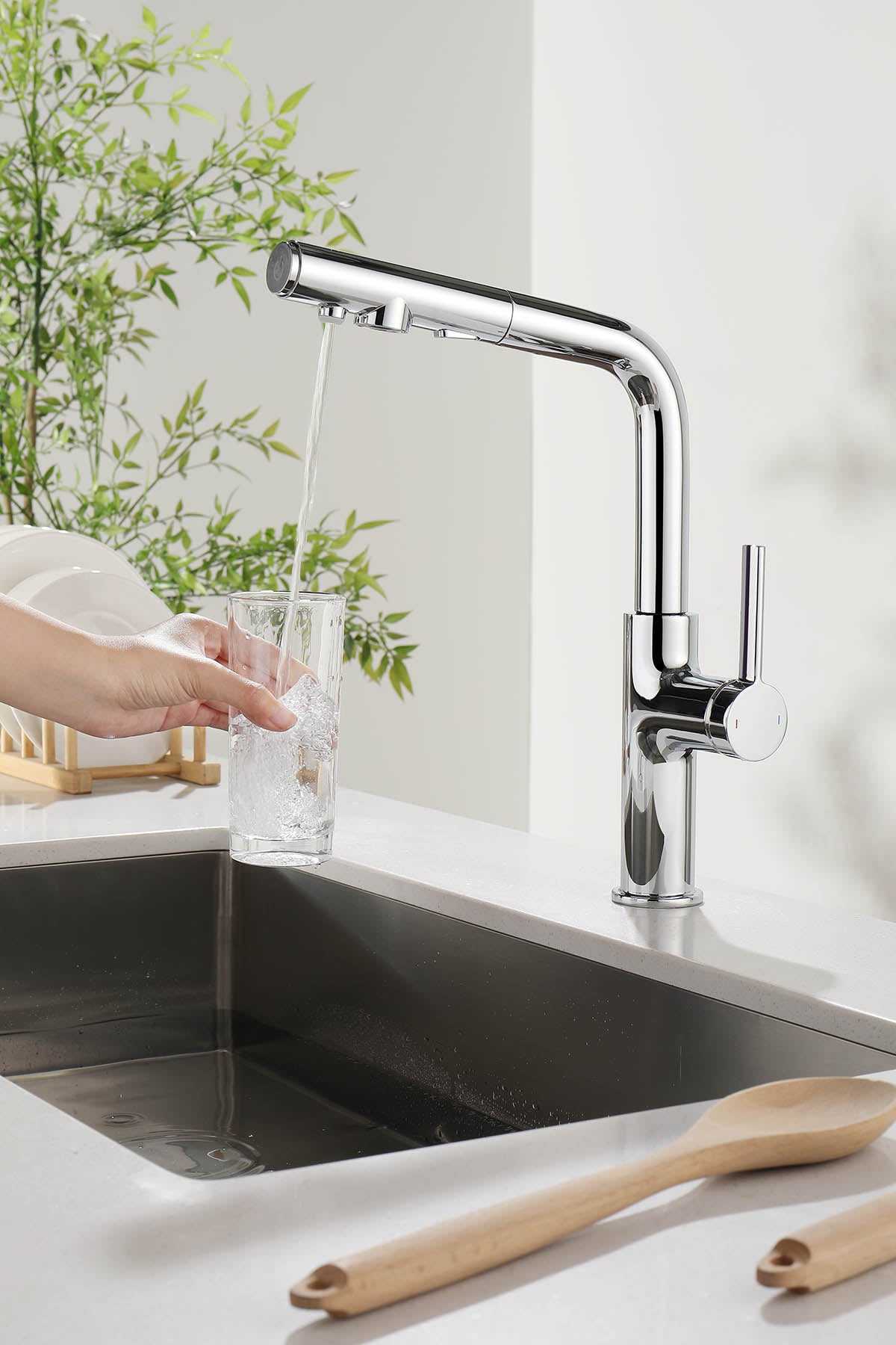 Marinia MasterFlow - Mitigeur cuisine Extractible chromé