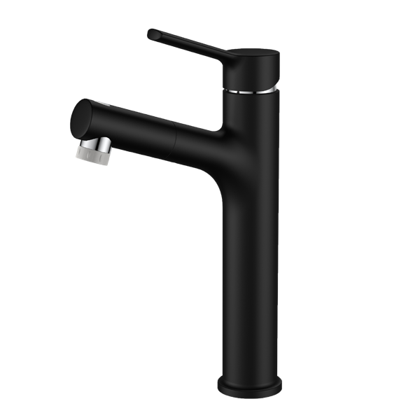 Danube CrystalLine - Mitigeur lavabo noir design