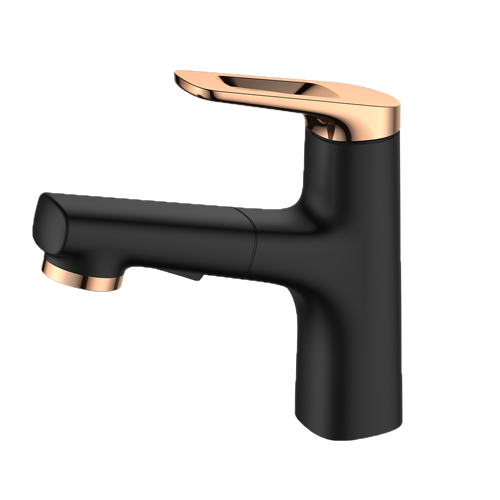 Yukon SilkStream - Mitigeur lavabo noir et or