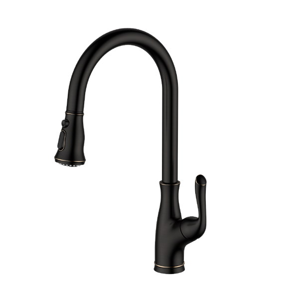 Pelagos MasterFlow - Mitigeur cuisine Extractible Design noir et or