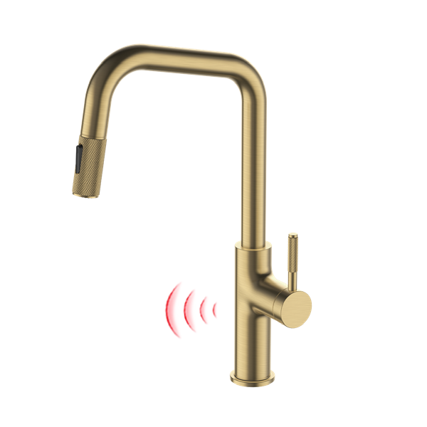 Volga HydraJet - Mitigeur cuisine doré tactile